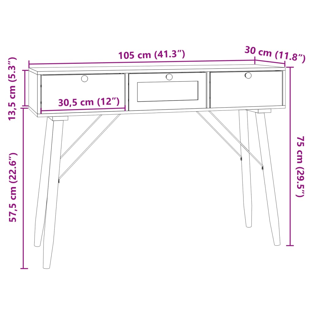 vidaXL TV ormarić s vratima 105 x 30 x 45 cm od konstruiranog drva