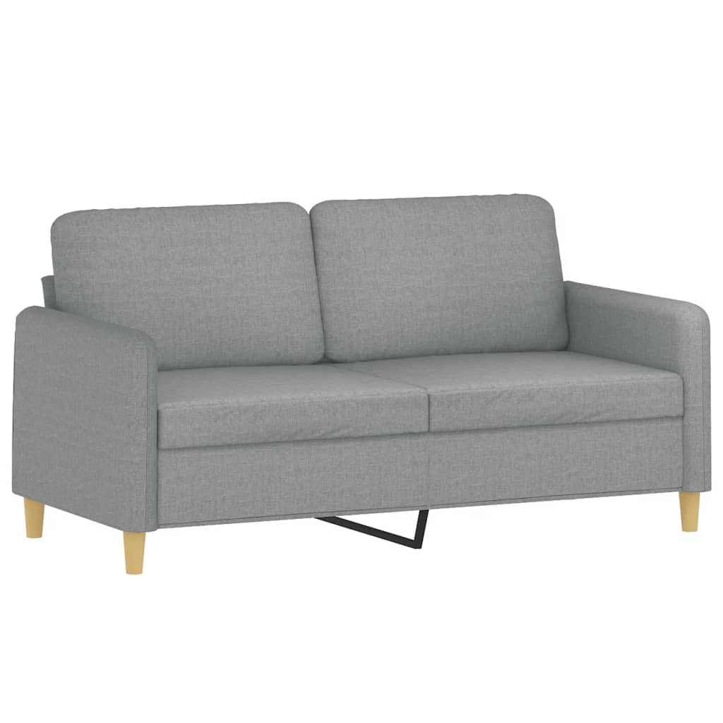 vidaXL 3-dijelni set sofa s jastucima svjetlosivi od tkanine