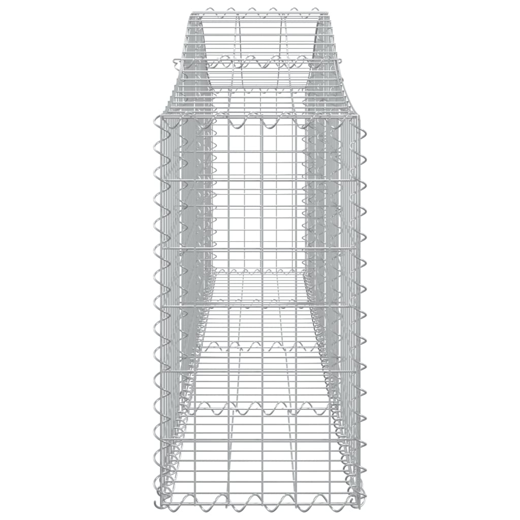 vidaXL Lučne gabionske košare 4 kom 200x30x60/80 cm pocinčano željezo