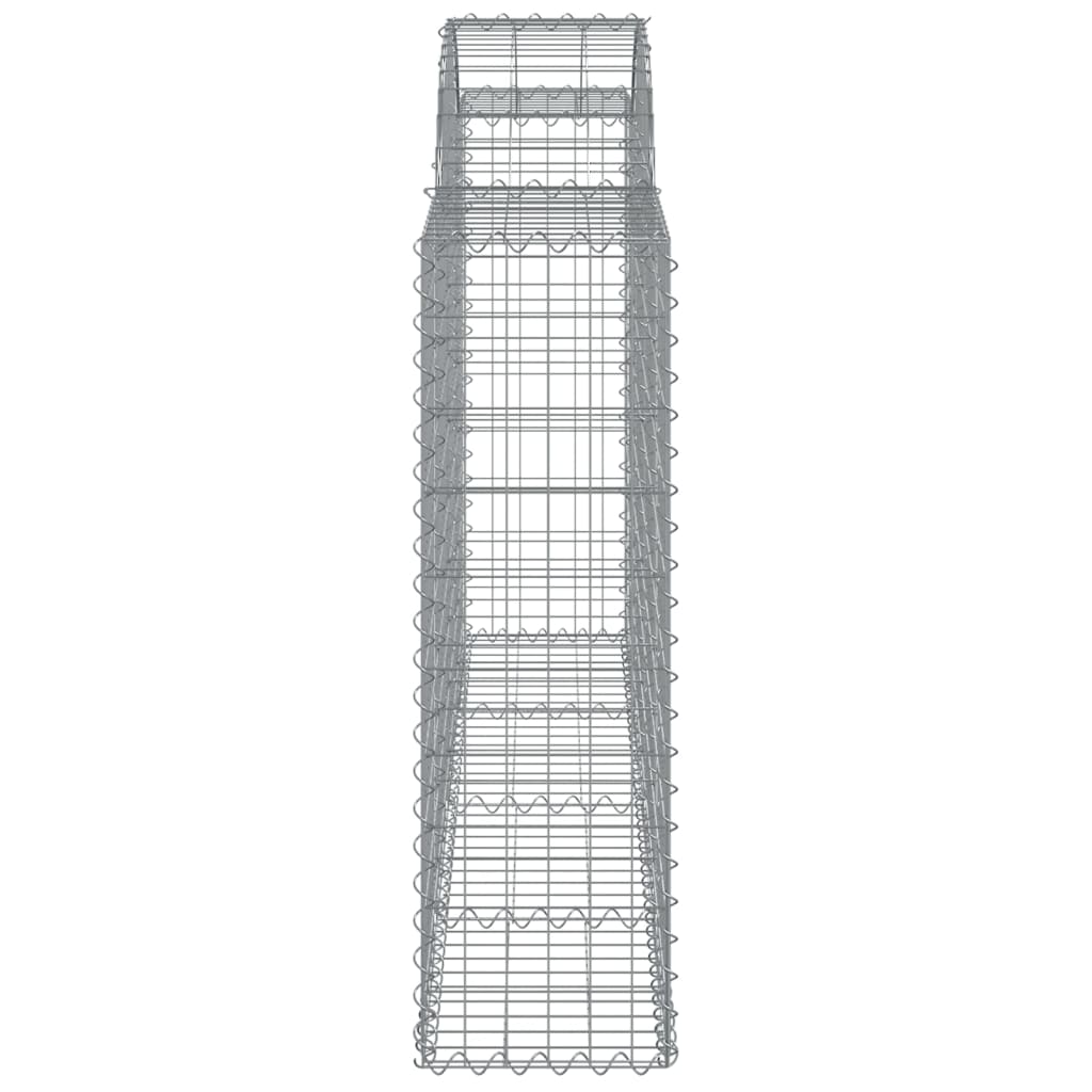 vidaXL Lučne gabionske košare 5 kom 200x30x100/120cm pocinčano željezo