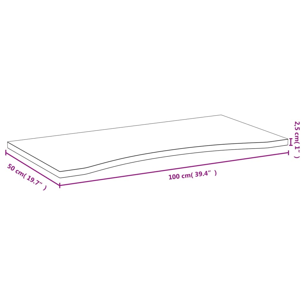 vidaXL Ploča za radni stol 100x50x2,5 cm od bambusa