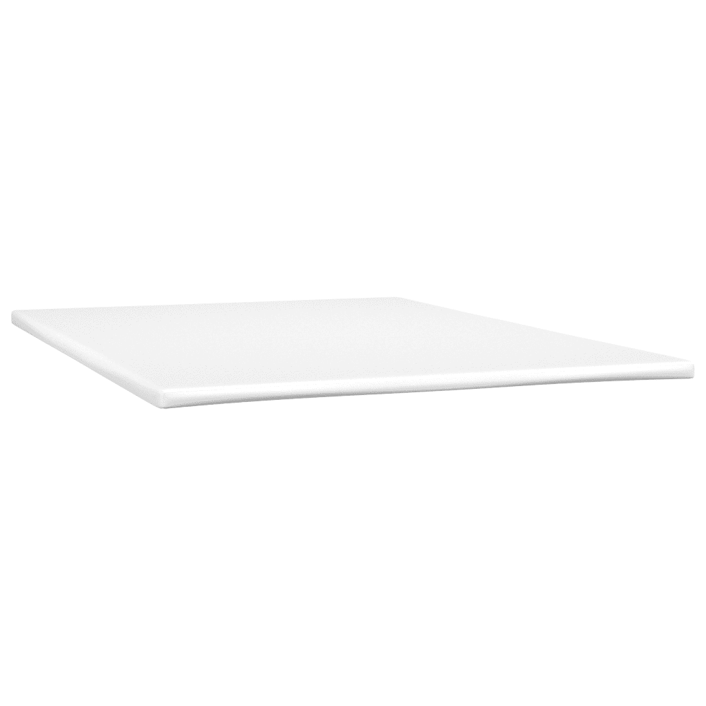 vidaXL Krevet box spring s madracem LED bijeli 160x200 cm umjetna koža