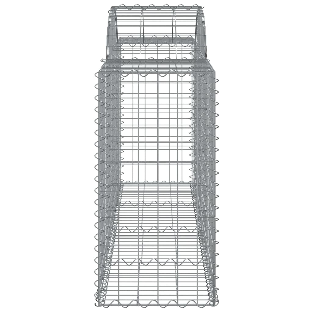 vidaXL Lučne gabionske košare 2 kom 200x50x80/100 cm pocinčano željezo