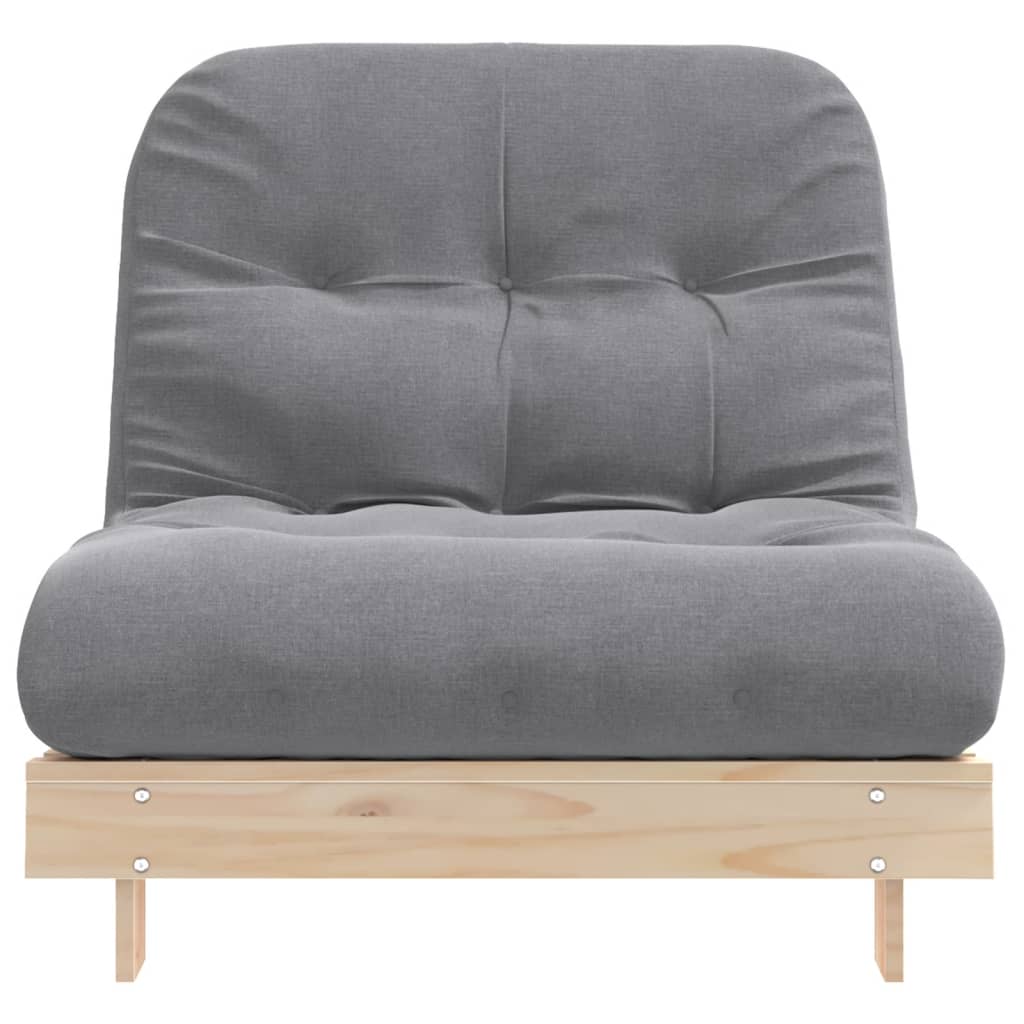 vidaXL Futon na razvlačenje s madracem 90x206x11 cm masivna borovina