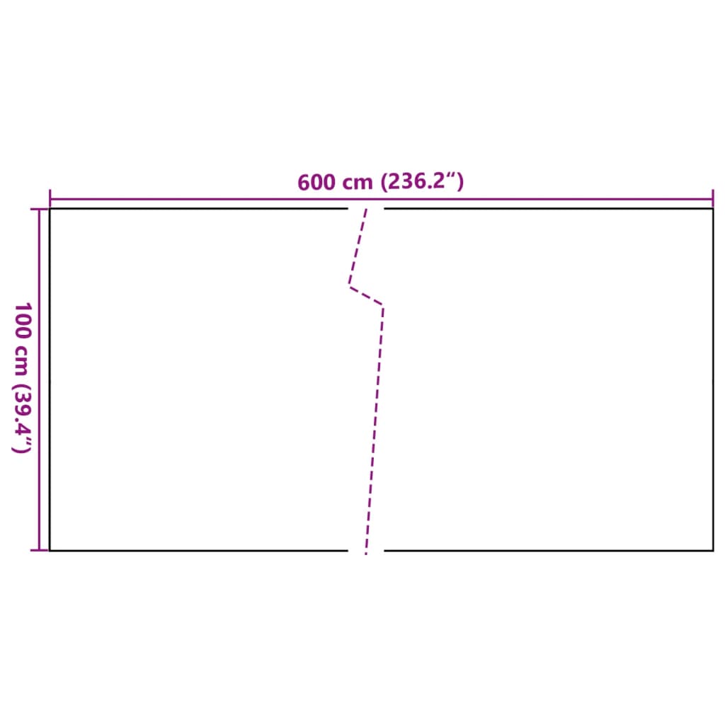 vidaXL Balkonski zaslon antracit 600 x 100 cm od poliratana