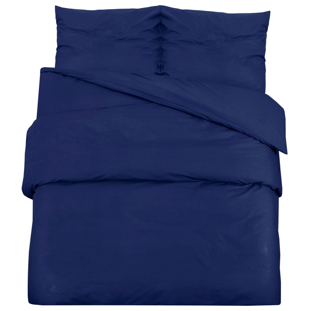 vidaXL Set posteljine za poplun modri 220x240 cm lagana mikrovlakna