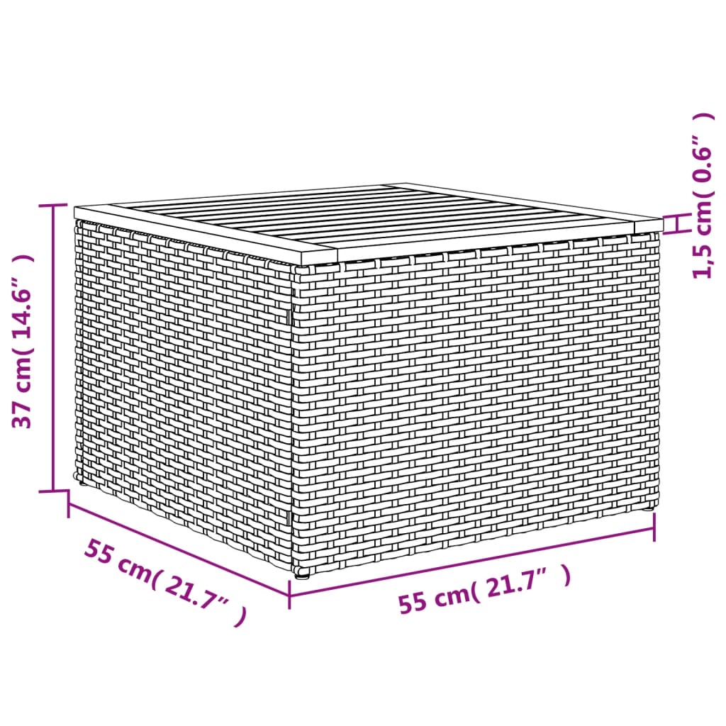 vidaXL 7-dijelni set vrtnih sofa sivi od poliratana