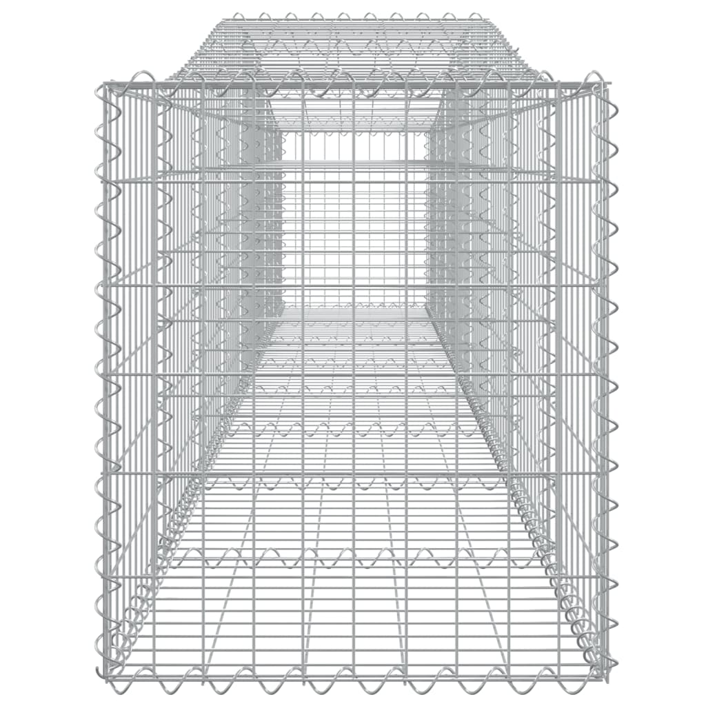 vidaXL Lučne gabionske košare 5 kom 400x50x60/80 cm pocinčano željezo