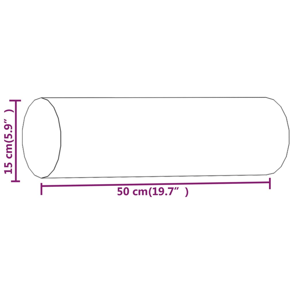 vidaXL Ukrasni jastuci 2 kom crvena boja vina Ø 15 x 50 cm od tkanine