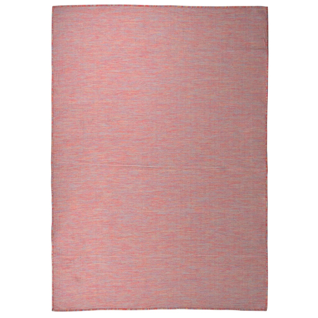 vidaXL Vanjski tepih ravnog tkanja 140 x 200 cm crveni