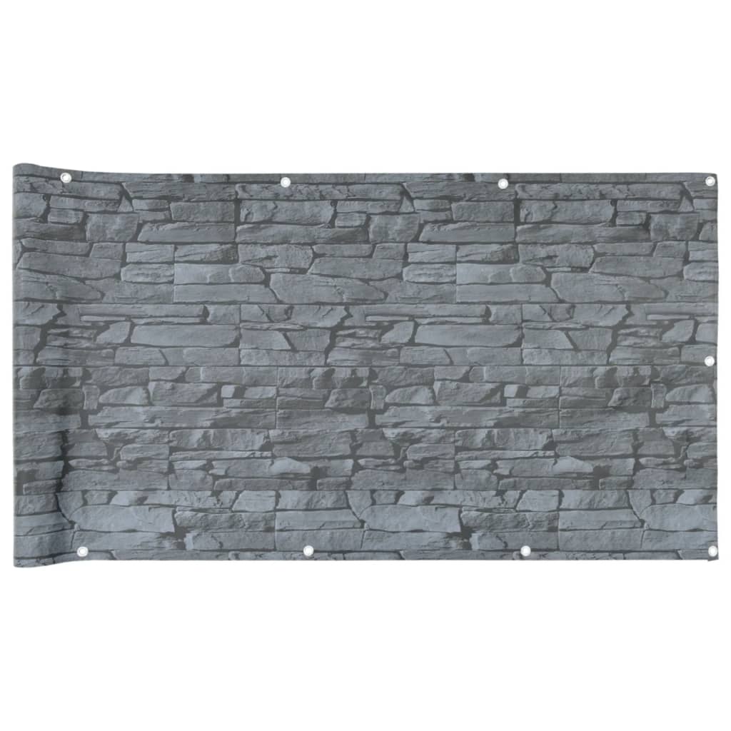 vidaXL Balkonski zaslon za privatnost s izgledom kamena 300x120 cm PVC