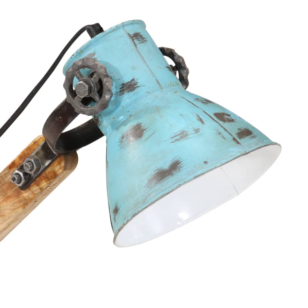 vidaXL Stolna svjetiljka 25 W pohabano plava 23 x 18 x 96 cm E27
