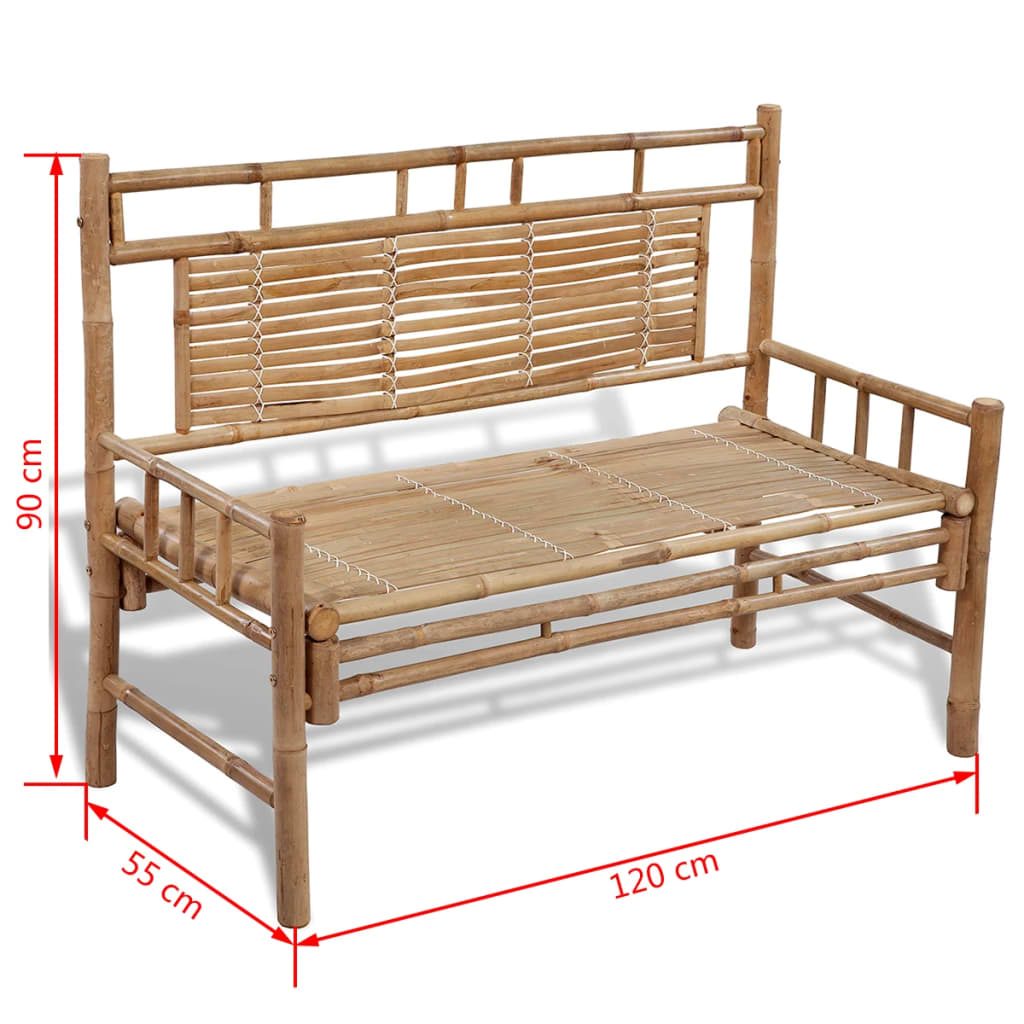 vidaXL Vrtna klupa 120 cm od bambusa