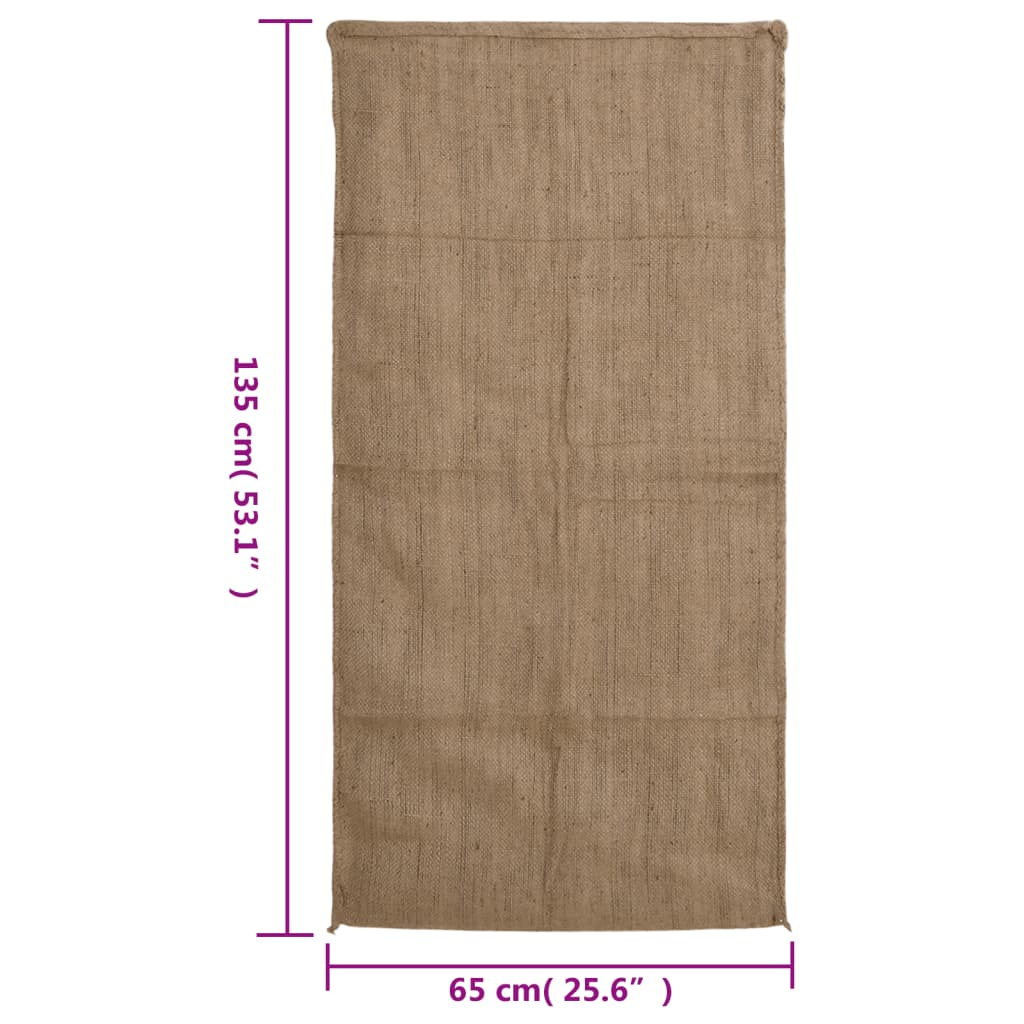 vidaXL Jutene vreće 10 kom 65 x 135 cm 100 % juta 340 g/m²