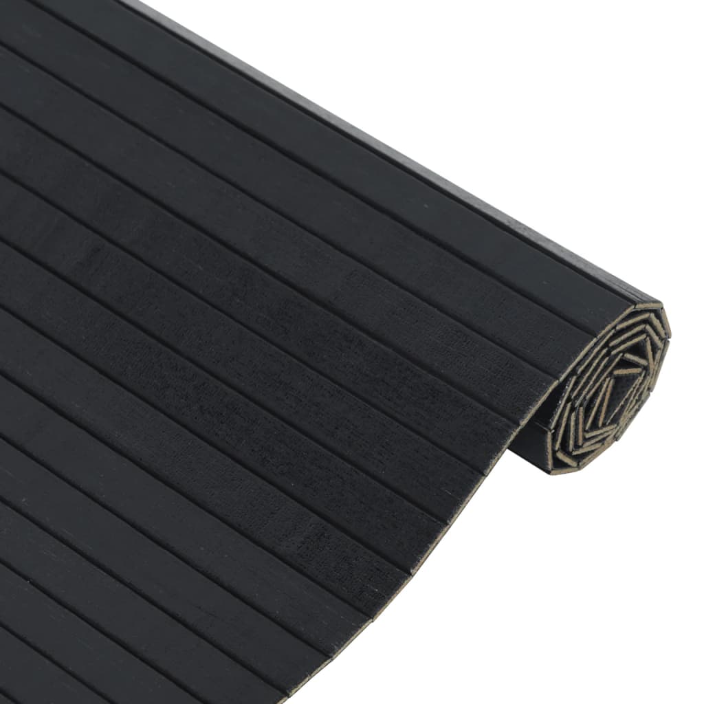 vidaXL Tepih pravokutni crni 60 x 500 cm od bambusa