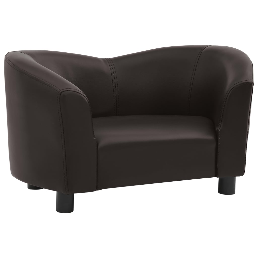 vidaXL Sofa za pse smeđa 67 x 41 x 39 cm od umjetne kože