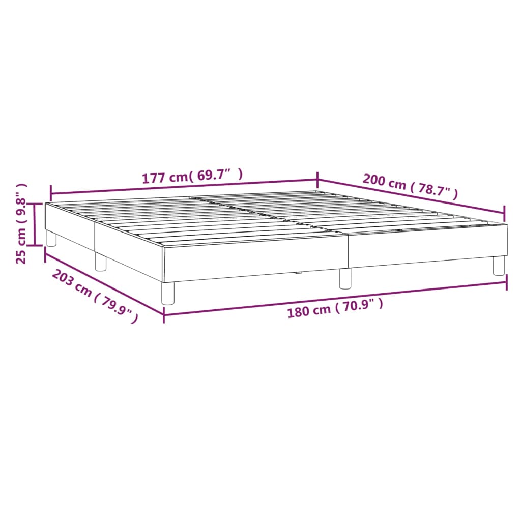 vidaXL Okvir za krevet bijela 180x200 cm od umjetne kože