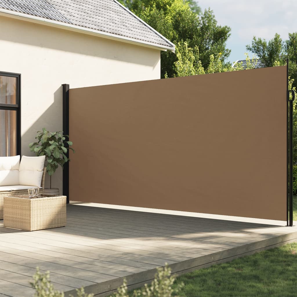 vidaXL Bočna tenda na uvlačenje smeđesiva 220 x 500 cm