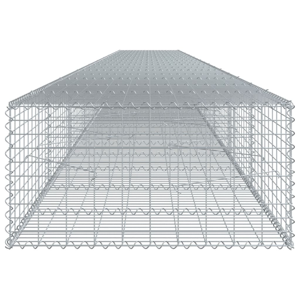 vidaXL Gabionska košara s poklopcem 1000x100x50 cm pocinčano željezo