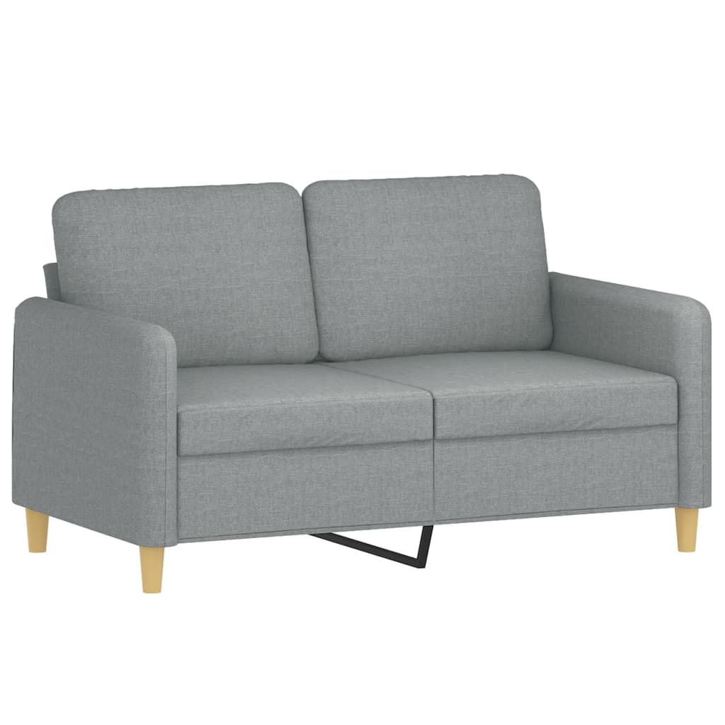 vidaXL 2-dijelni set sofa s jastucima svjetlosivi od tkanine