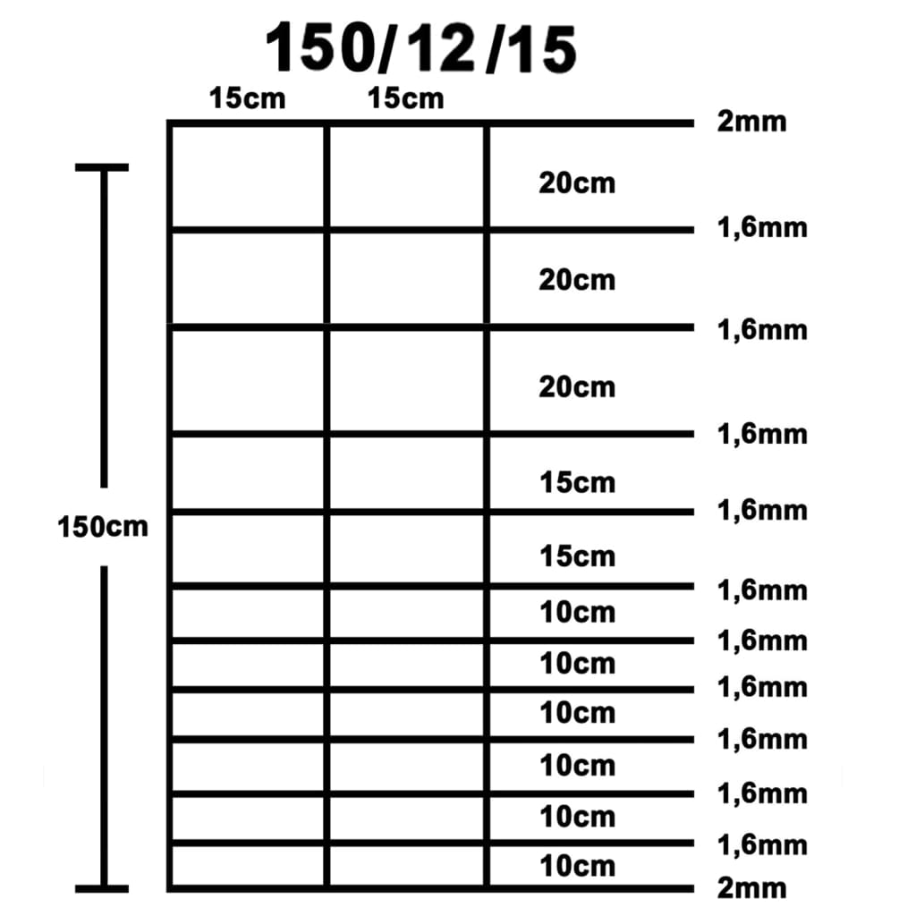 vidaXL Vrtna ograda od pocinčanog čelika 50 m 150 cm srebrna