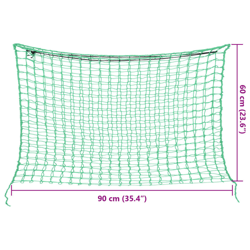 vidaXL Mreže za sijeno 2 kom pravokutne zelene 90 x 60 cm PP