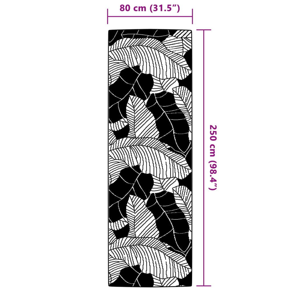 vidaXL Vanjski tepih zeleni 80 x 250 cm PP