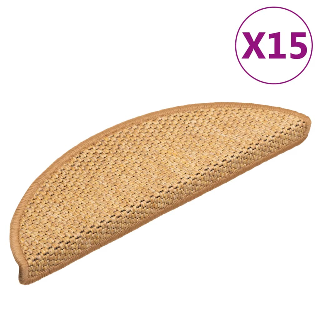 vidaXL Samoljepljivi otirači za stube 15 kom 56x17x3 cm boja sisala