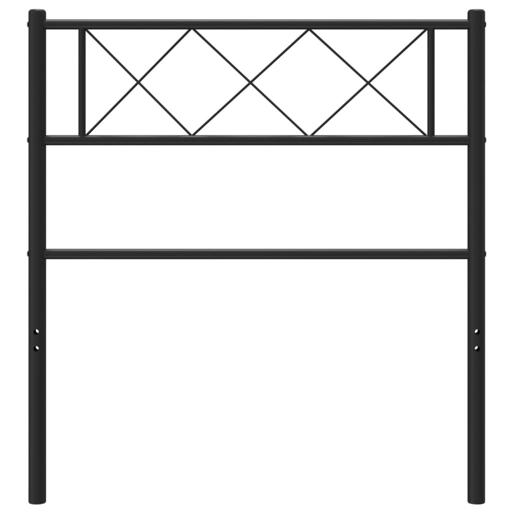 vidaXL Metalno uzglavlje crno 75 cm