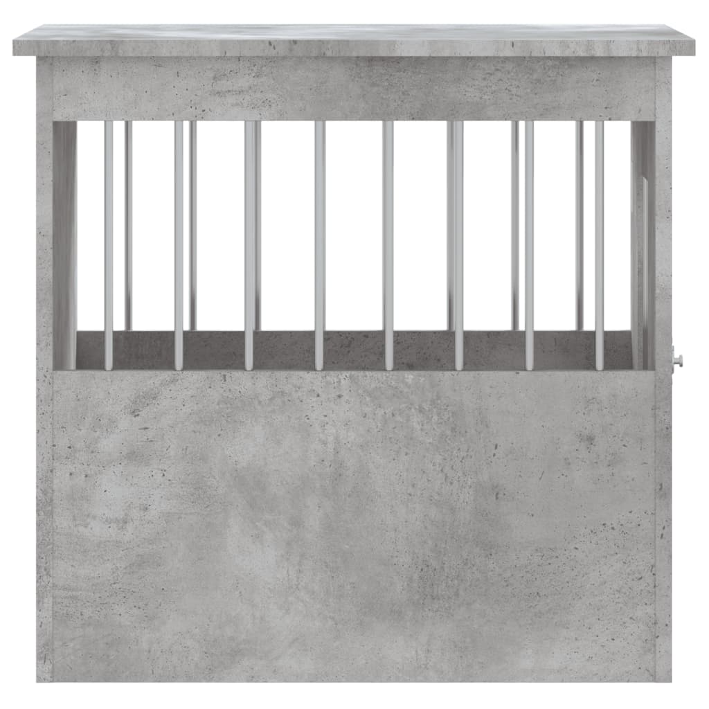 vidaXL Namještaj s kavezom za pse siva boja betona 45x62x59 cm drveni