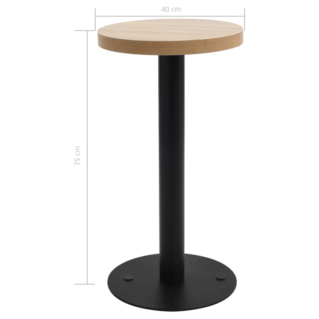 vidaXL Bistro stol svjetlosmeđi 40 cm MDF