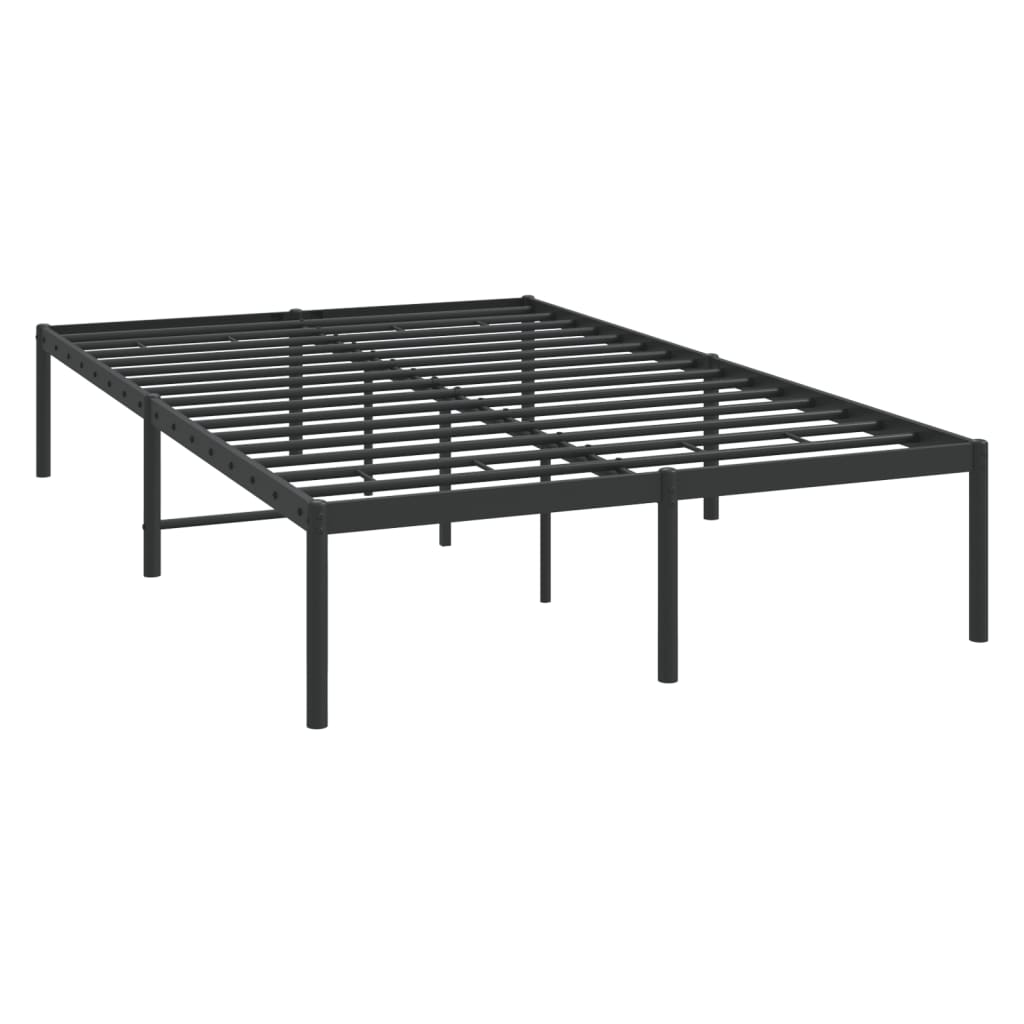 vidaXL Metalni okvir za krevet crni 135x190 cm