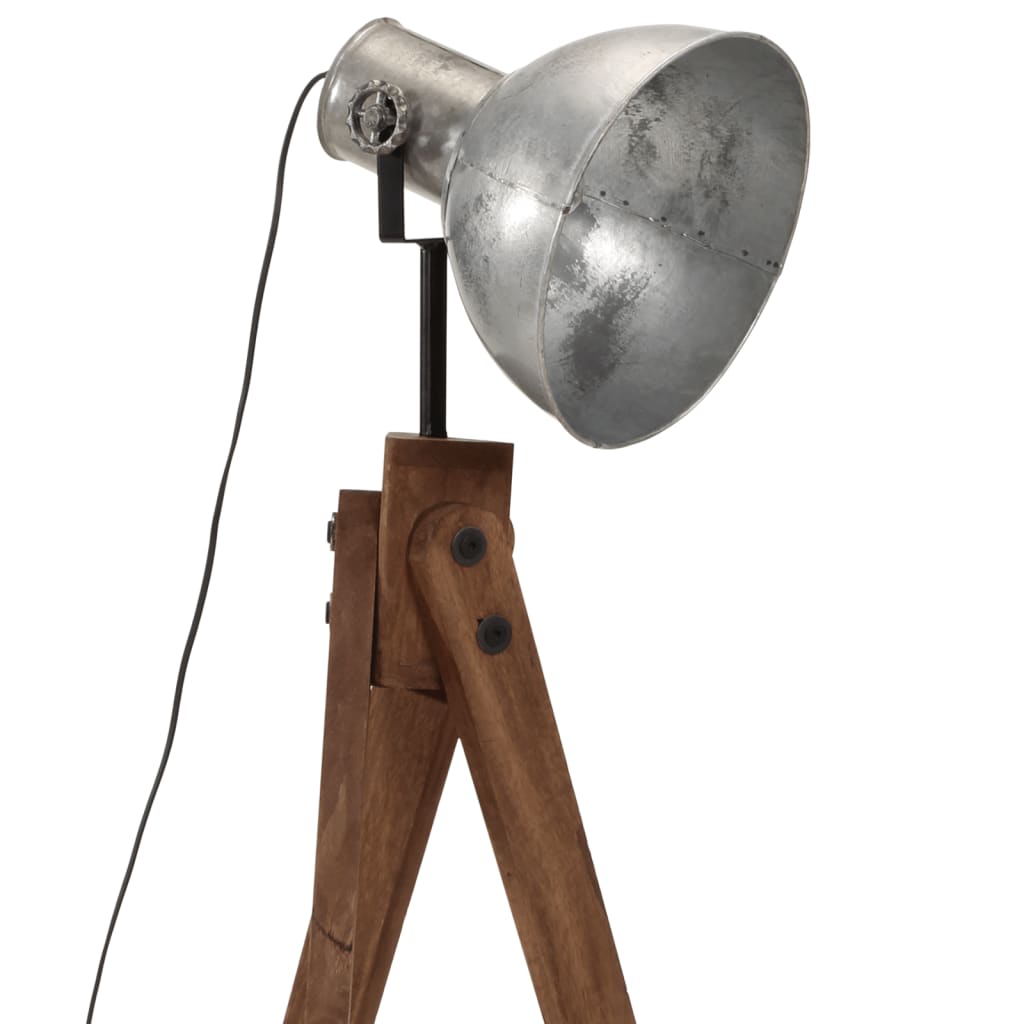 vidaXL Podna svjetiljka 25 W vintage srebrna 45 x 45 x 120 cm E27