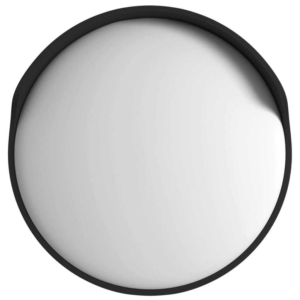 vidaXL Vanjsko konveksno prometno ogledalo crno Ø 45 cm polikarbonatno