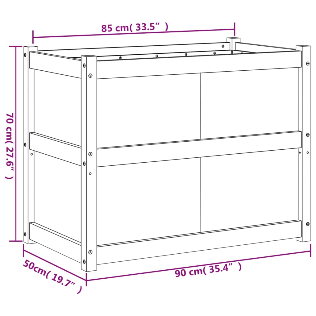 vidaXL Vrtna sadilica 90 x 50 x 70 cm od masivnog drva duglazije