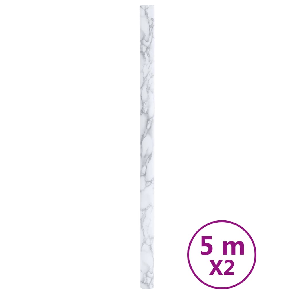 vidaXL Naljepnice za namještaj samoljepljive bijele 90 x 500 cm PVC