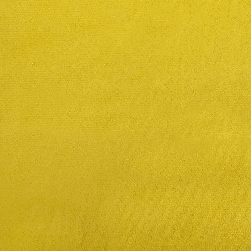 vidaXL Trosjed s ukrasnim jastucima žuti 180 cm baršunasti