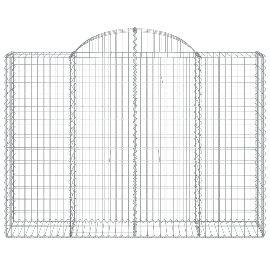 vidaXL Lučne gabionske košare 15kom 200x50x140/160cm pocinčano željezo