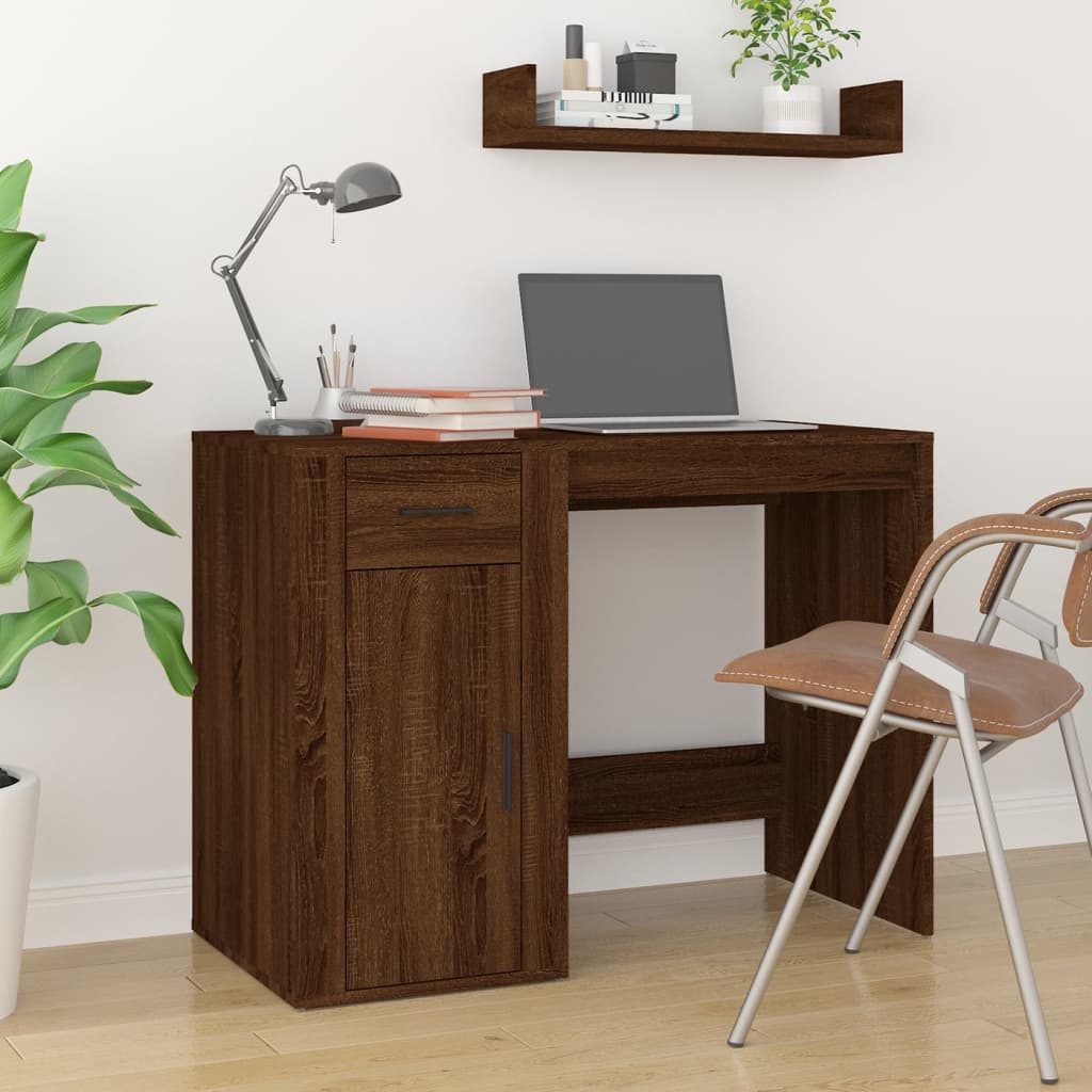 vidaXL Ormarić za radni stol boja hrasta konstruirano drvo
