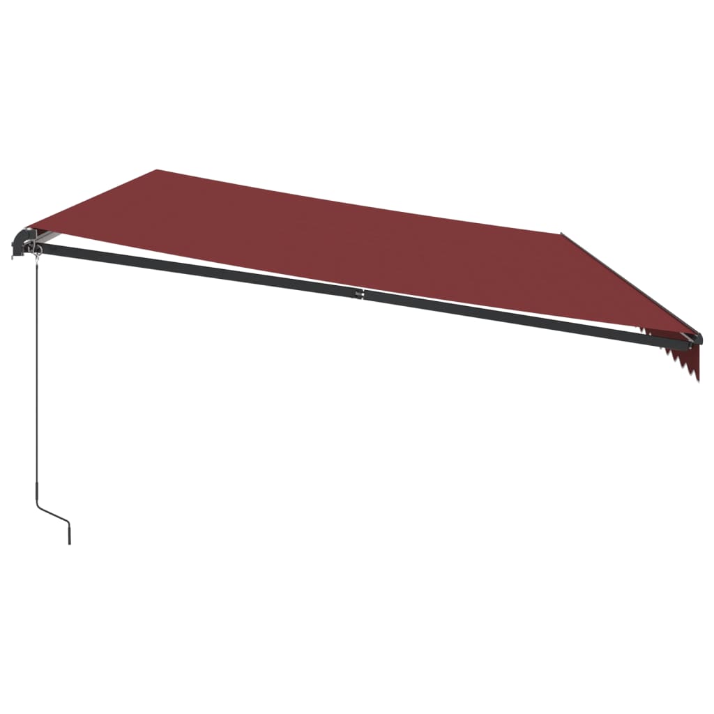 vidaXL Tenda na ručno uvlačenje bordo 600 x 350 cm