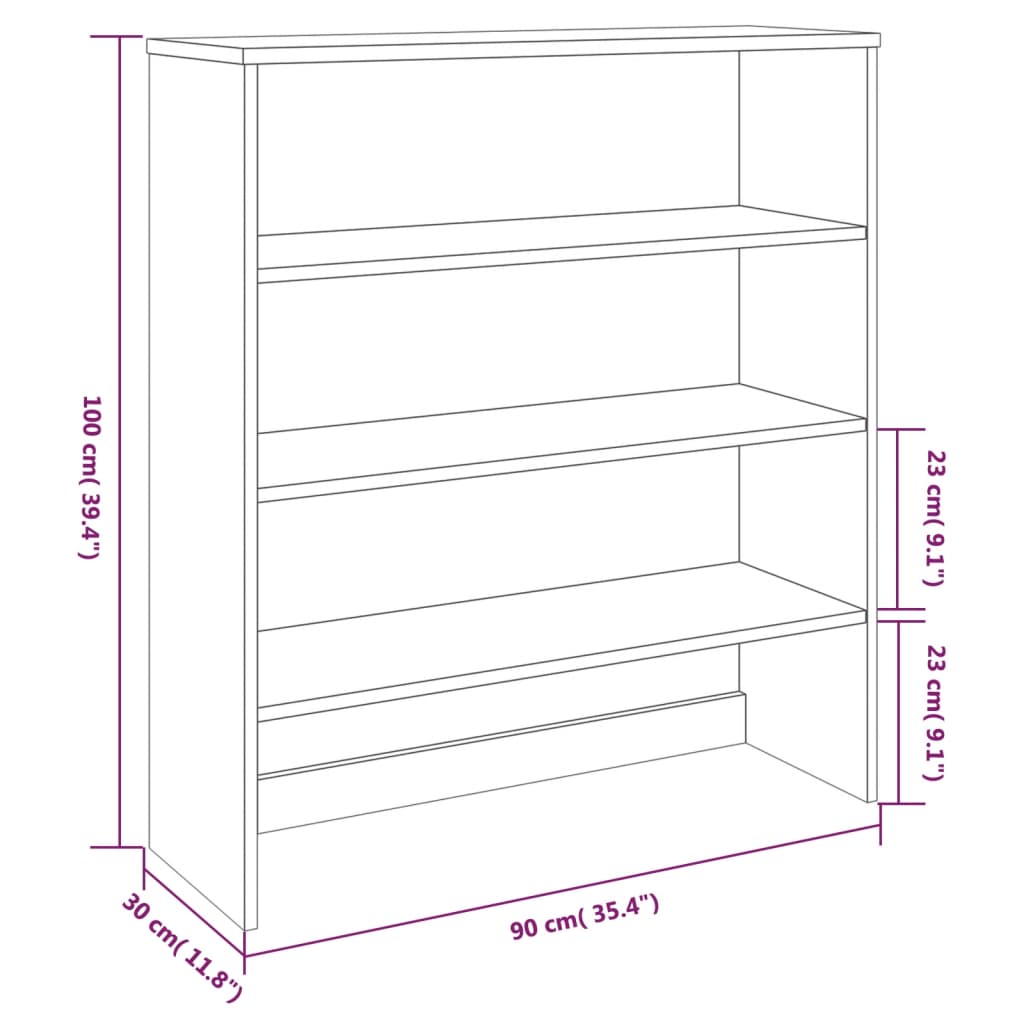 vidaXL Gornji element za komodu HAMAR boja meda 90x30x100 cm borovina