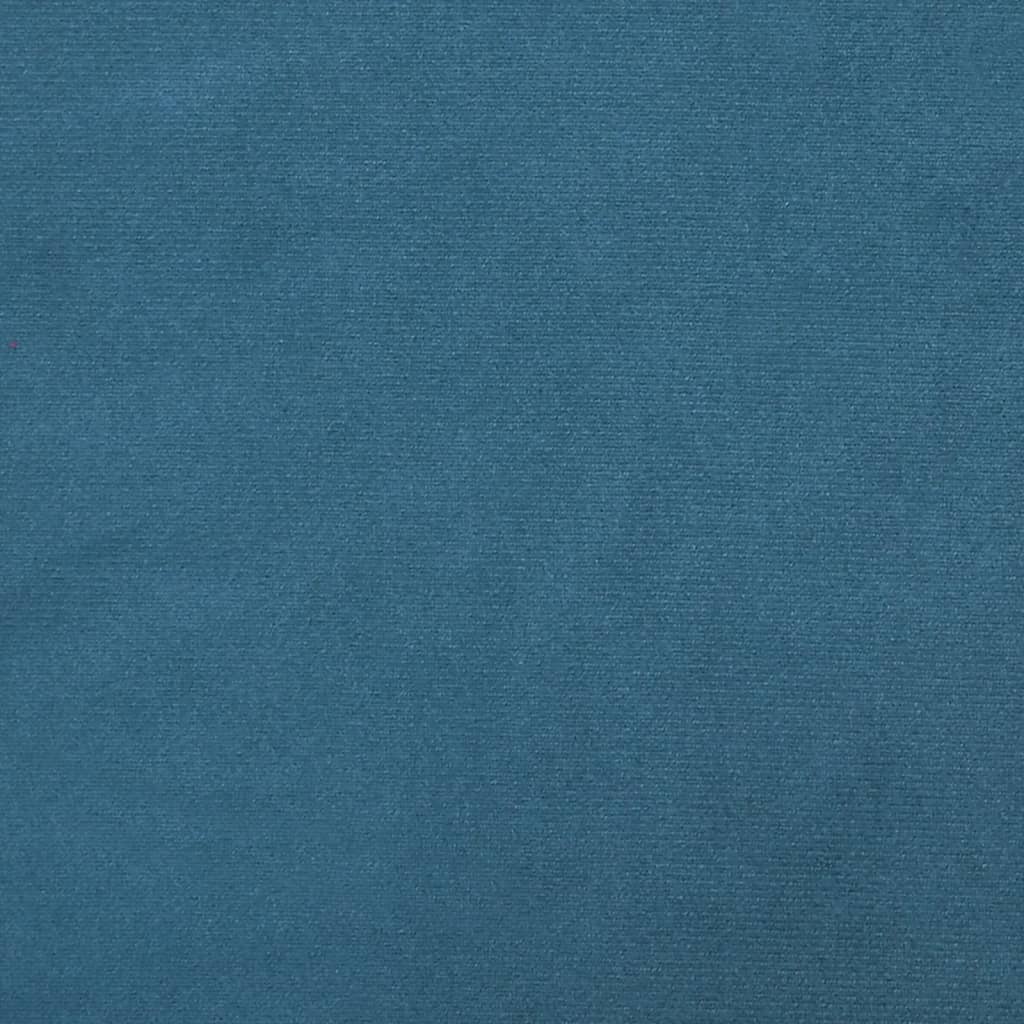 vidaXL Trosjed s ukrasnim jastucima plavi 180 cm baršunasti