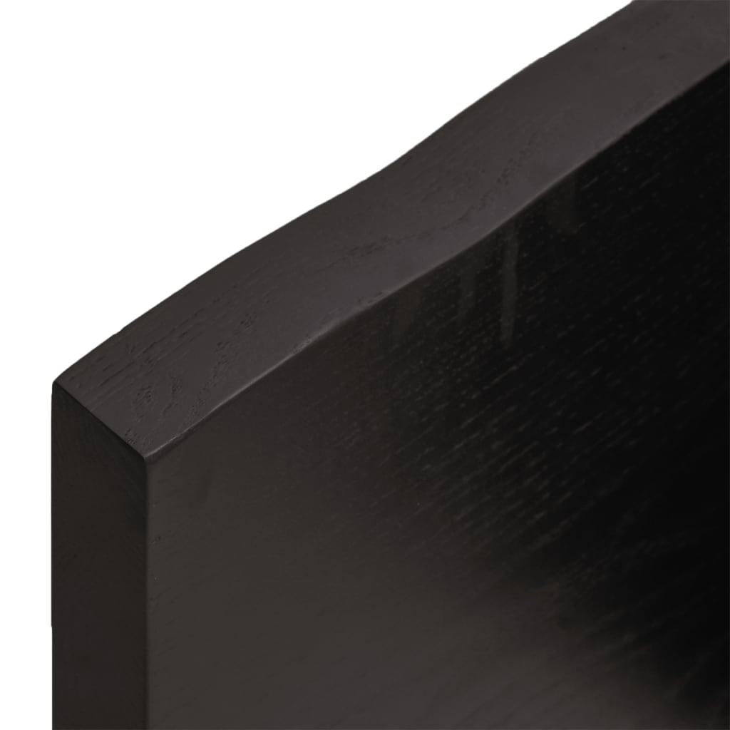 vidaXL Stolna ploča tamnosmeđa 180x50x(2-4) cm obrađena hrastovina