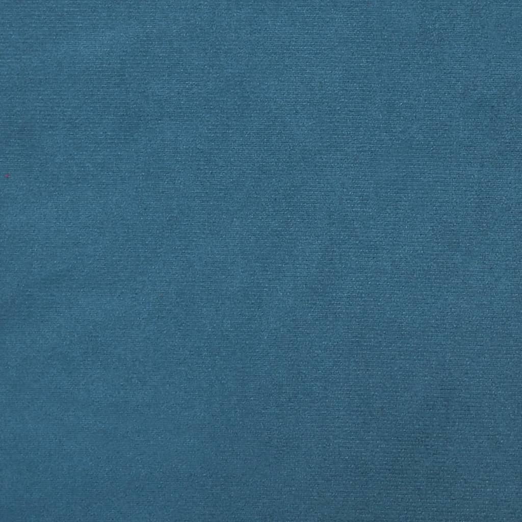 vidaXL Trosjed od tkanine Plava 180 cm baršunasti