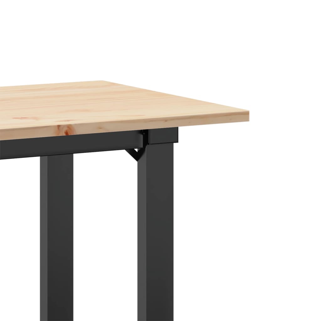 vidaXL Blagovaonski stol O-oblika 80x50x75 cm od borovine i željeza