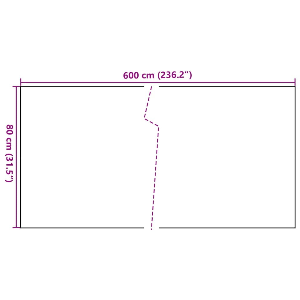 vidaXL Balkonski zaslon antracit 600 x 80 cm od poliratana