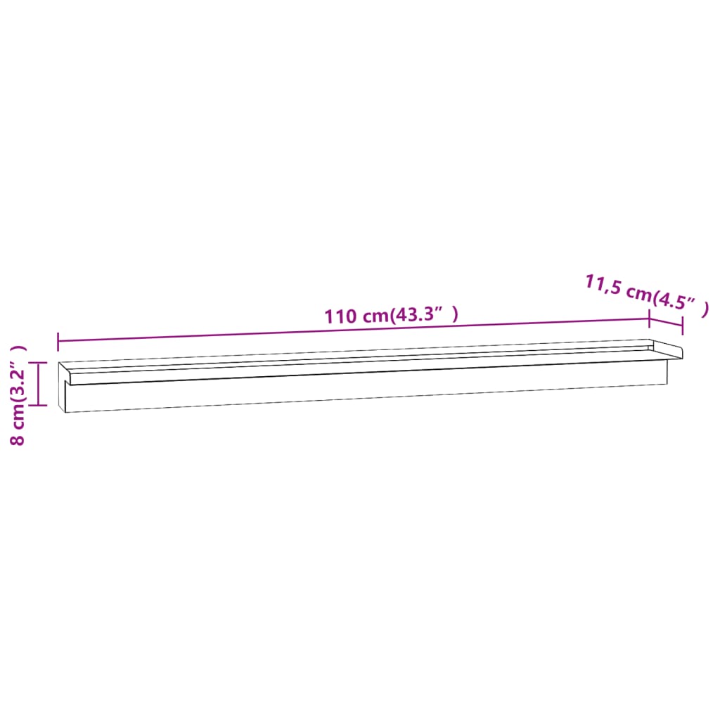 vidaXL Fontana s vodopadom za bazen LED od nehrđajućeg čelika 110 cm