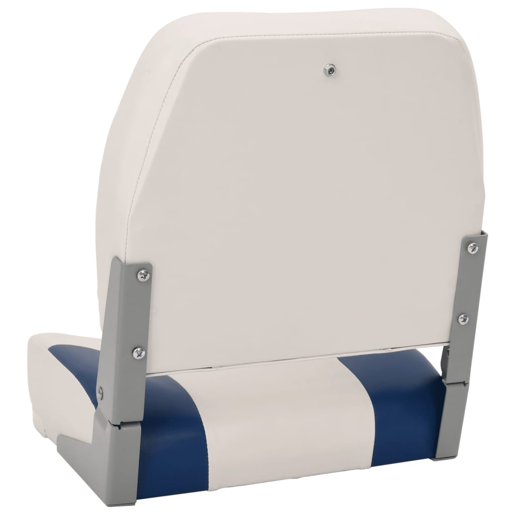 vidaXL 2-dijelni set sklopivih sjedala za brod i plavo-bijeli jastuk