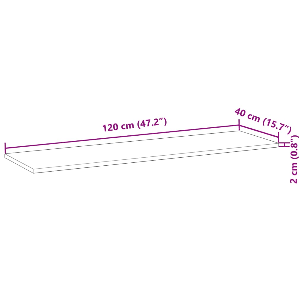 vidaXL Plutajuća polica s uljnim premazom 120x40x2 cm od drva bagrema