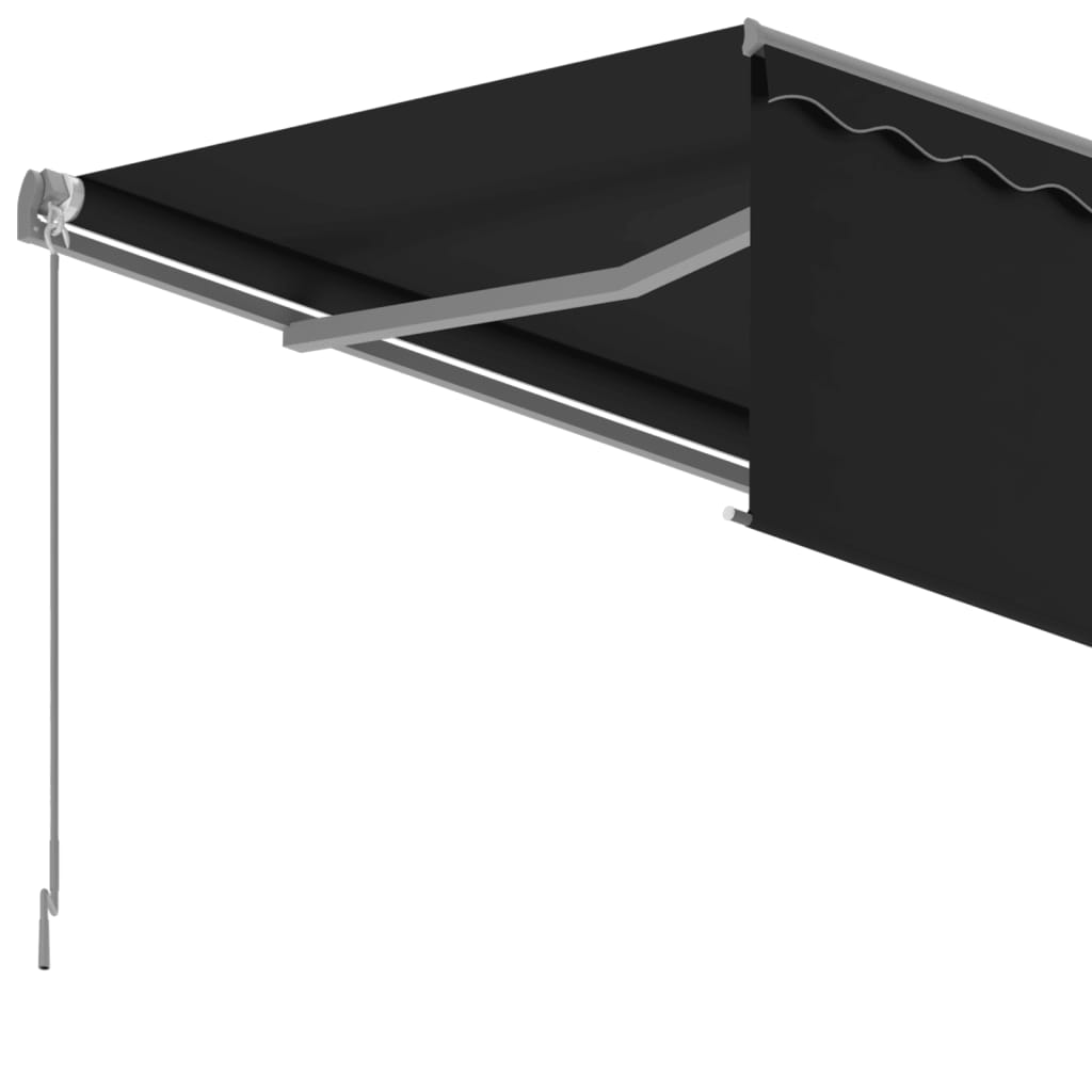 vidaXL Automatska tenda na uvlačenje s roletom 6 x 3 m antracit